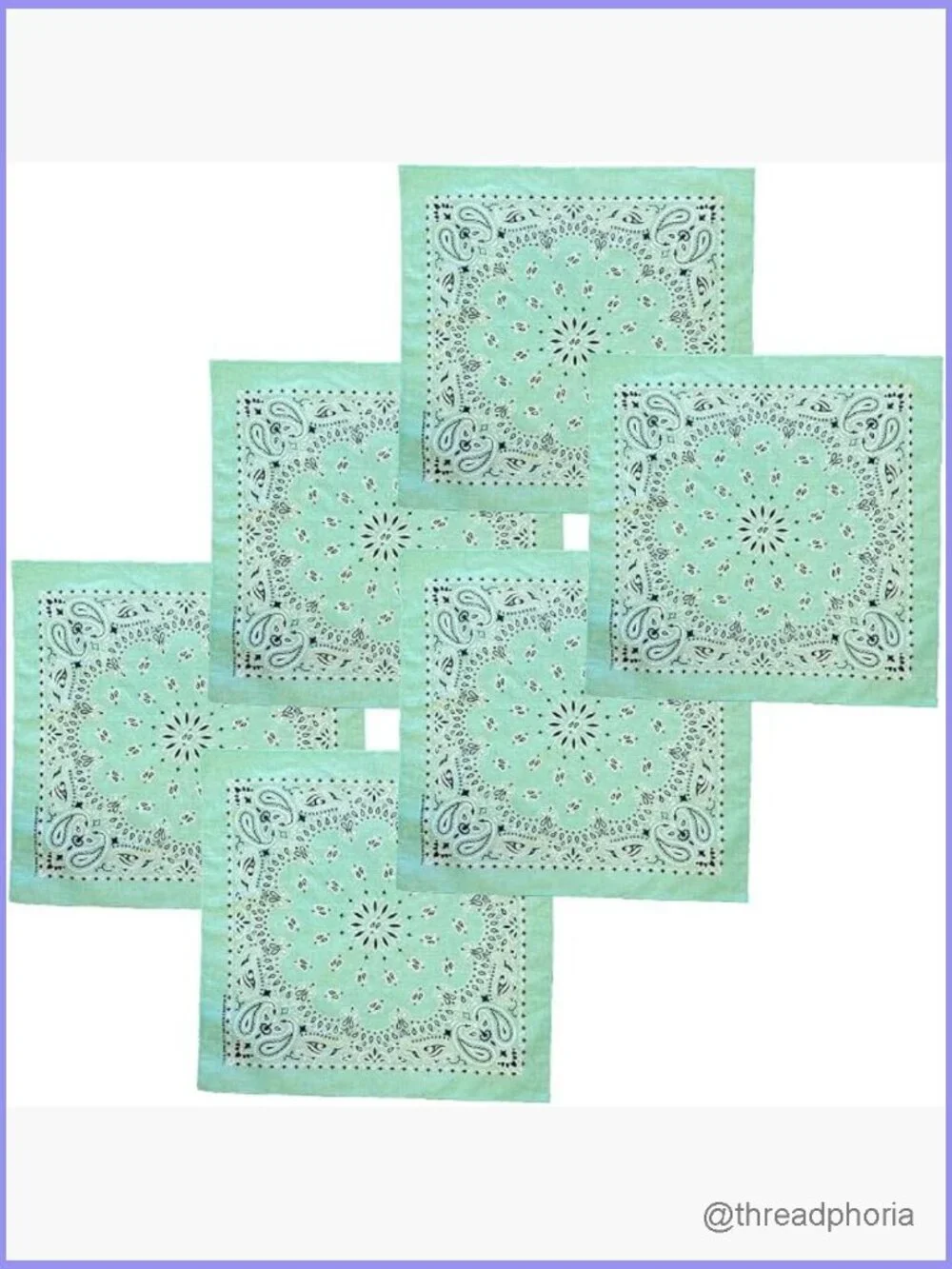 Unisex Paisley 100% Cotton Cowboy Bandana Head Wrap